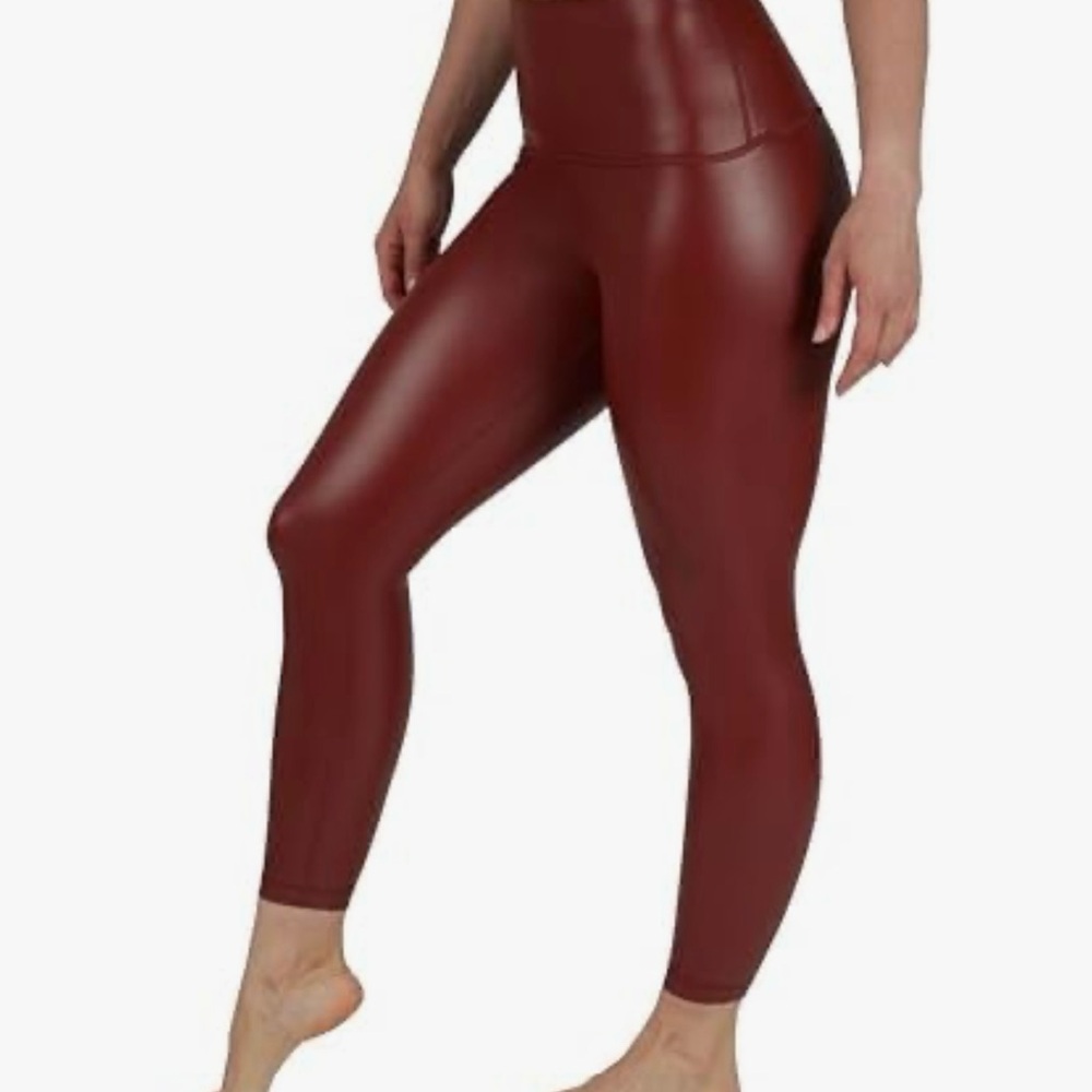 90 Degree By Reflex Maroon Leggings